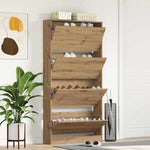 Shoe Cabinet Artisan oak 80 x 21 x 163.5 cm Engineered wood 3334026