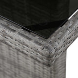 Garden Table 240x90x74 cm Poly Rattan and Glass 43941