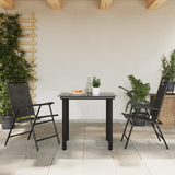 Folding Garden Chairs 2 pcs Melange Grey Steel and Textilene 360200