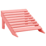 Garden Adirondack Chair with Ottoman Solid Fir Wood Pink 315867