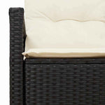 Garden Sofa Black 120 x 62 x 69cm Poly Rattan 42006762