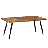 ZNTS Dining Table Reclaimed Teak and Steel 180x90x76 cm 245415