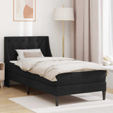 Bed Frame with Mattress with Headboard Black 90 x 190 cm Velvet 3415240