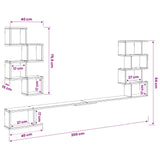 Wall-Mounted TV Shelf White 200 x 15 x 94 cm Engineered Wood 8012300