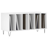 Record Cabinet High Gloss White 100x38x48 cm Engineered Wood 831750
