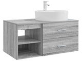 Bathroom Furniture Set 2 pcs Grey Sonoma Engineered Wood 3403909