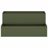 Garden Planter Olive Green 100 x 60 x 45 cm Cold-rolled Steel 865872