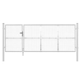 Mesh Garden Gate Silver 350x125 cm Galvanised Steel 154552
