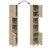 Bathroom Cabinet Sonoma Oak 30x30x190 cm Engineered Wood 849657