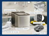 Ice Machine Countertop, 9 Ice Cubes in 8 Mins, 12KG in 24Hrs, Self-Cleaning Portable Ice Cube T3398P344631