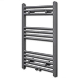Grey Bathroom Central Heating Towel Rail Radiator Straight 500x764mm 141889