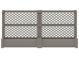 Big Planter with Trellis 2 pcs Grey 200 x 43 x 133.5 cm PP 42041732