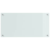 Kitchen Backsplash 2 pcs White 80 x 40 cm Tempered Glass 3415521