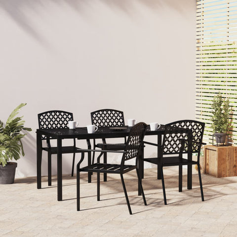 ZNTS 5 Piece Garden Dining Set Anthracite Steel 3188004