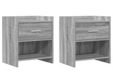 Bedside Tables 2 pcs Grey Sonoma 40 x 30 x 60 cm 8010990