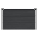 Garden Raised Bed Black 100 x 50 x 54 cm WPC and Aluminium 42038976