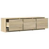 TV Cabinet with LED Sonoma 140 x 34 x 40 cm Engineered Wood 8006554