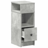 Bedside Cabinet with Drawer Concrete Grey 25x31x66 cm 858620