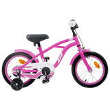 Kids Bike 14 Inches for 3-5 Years Old Dark Pink 42009691