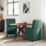 Dining Chairs with Wheels 2 pcs Dark green 58 x 67 x 97 cm 42017868
