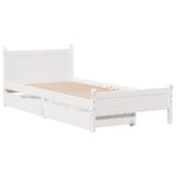 Bed Frame without Mattress White 90x200 cm Solid Wood Pine 3309780