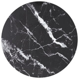 Table Top Black 80x1 cm Tempered Glass with Marble Design 322266