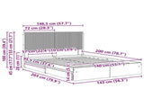 Bed Frame with Storage and Headboard 3 pcs Engineered Wood 3414019