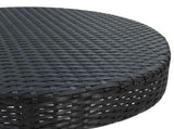 Garden Table Black PE rattan, Powder-coated steel Counter Height 45856