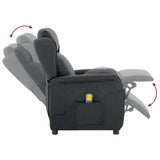 Massage Chair Dark Grey 93.5 x 67.5 x 101.5 cm Fabric 348350