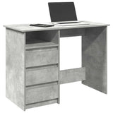 Desk Concrete Grey 102x50x75 cm Engineered Wood 860466