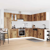 ZNTS 14 Piece Kitchen Cabinet Set Porto Old Wood Engineered Wood 3314999