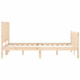 Bed Frame without Mattress Small Double Solid Wood Pine 3192916