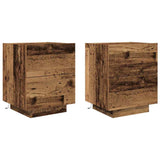 Bedside Cabinet 2 pcs Old Wood 45 x 40 x 55 cm Engineered Wood 863058