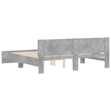 Bed Frame Concrete grey Engineered wood, Plywood Super King 3207465
