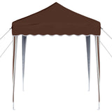 Pop-up Party Tent 195 x 195 x 245 cm Brown Oxford Fabric 42019720