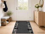 Runner Rug FLORNES Woven Grey PP 7 mm 42057300