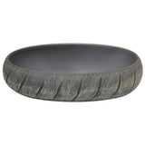Countertop Basin Black and Grey Oval 59x40x15 cm Ceramic 155080