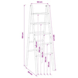 Double-Sided Blanket Ladder Black 50 x 50 x 159 cm Bamboo 42027170