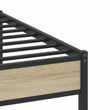 Bed Frame without Mattress Sonoma Oak 137x190 cm Engineered Wood 4106961