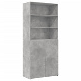 Storage Cabinet Concrete Grey 80x42.5x225 cm Engineered Wood 3281346
