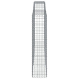 Arched Gabion Baskets 7 pcs 400x50x200/220 cm Galvanised Iron 3147066