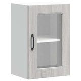 Kitchen Wall Cabinet with Glass Door Kalmar Grey Sonoma Engineered Wood 853533