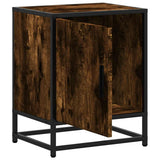 Bedside Cabinets 2 pcs Smoked Oak 40x31x50 cm Engineered Wood and Metal 848714