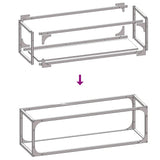 Firewood Rack White 25x25x80 cm Cold-rolled steel 864264
