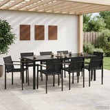 Outdoor Furniture Set 7 pcs Black and Anthracite Textilene 3422890