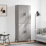 Highboard Grey Sonoma 69.5x34x180 cm Engineered Wood 3195689