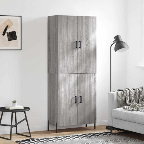 Highboard Grey Sonoma 69.5x34x180 cm Engineered Wood 3195689