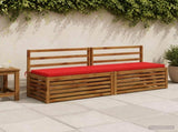 2-Piece Bench Cushions SOEST 2 pcs 100% Polyester Red 949247