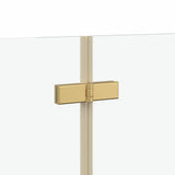 Shower Enclosure Gold 130 x 138 cm ESG Glass and Aluminium 42018541