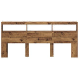 Headboard with Shelf Old Wood 220 x 17 x 102 cm Engineered Wood 886256